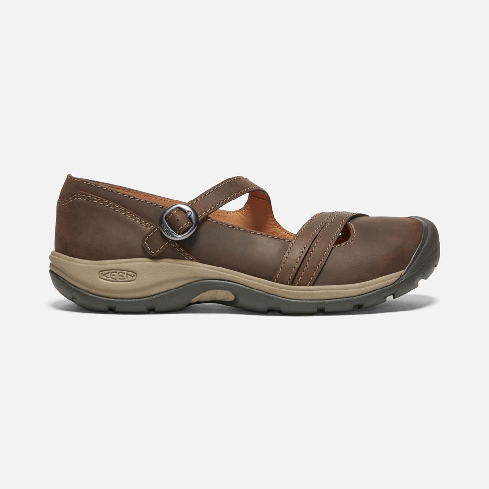 Keen Slip-On Kadın Kahverengi - Presidio Ii Cross Strap - Türkiye OALR92840